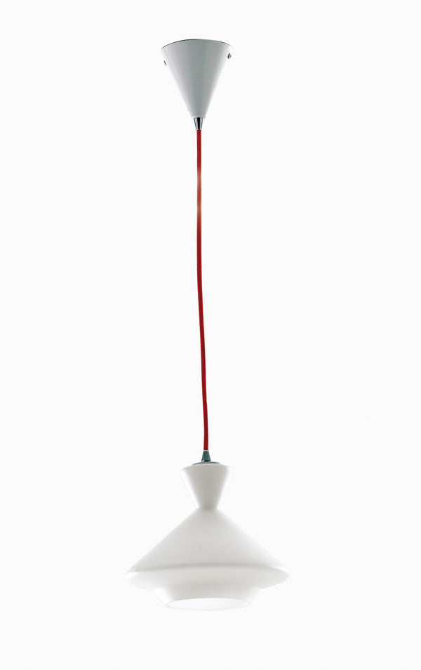 Pendelleuchte Glas Opal Rot Kabel Modern Kronleuchter E27 Environment I-SUGAR-A prezzo