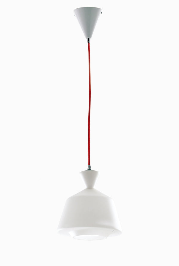 Aufhängung Kabel Roter Lampenschirm Moderner Opalglas-Innenlüster E27 Ambiente I-SUGAR-B prezzo