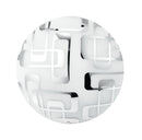 Plafoniera Tonda Vetro Bianco decoro Quadri Cromati Lampada Moderna E27 Ambiente I-TEOREMA/PL30-1
