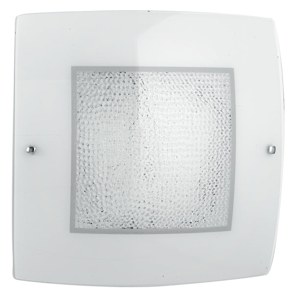 prezzo Klassische quadratische Deckenlampe aus Glas mit K9-Kristalldekoration LED-Lampe 28 Watt Natürliches Umgebungslicht I-TRILOGY/PL40