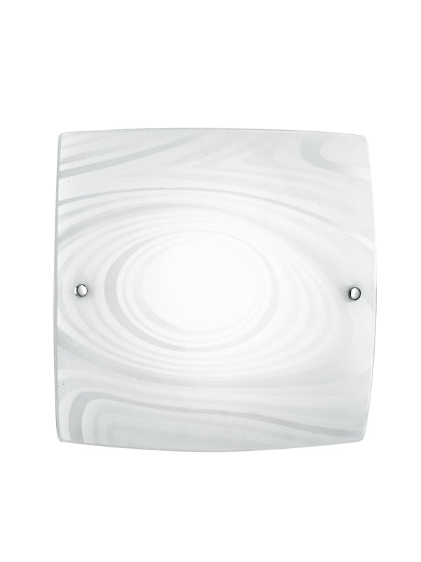 Deckenleuchte Quadratisch Glasdekor Satinierte Kreise Moderne Leuchte 18 Watt Natürliches Umgebungslicht I-UNIVERSE / PL30 prezzo