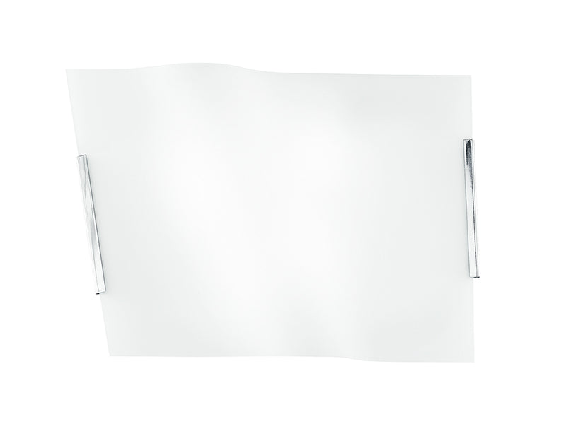 Plafoniera Onda Vetro Bianco Moderna Soffitto Parete E27 Ambiente I-YH/ONDA/50-1