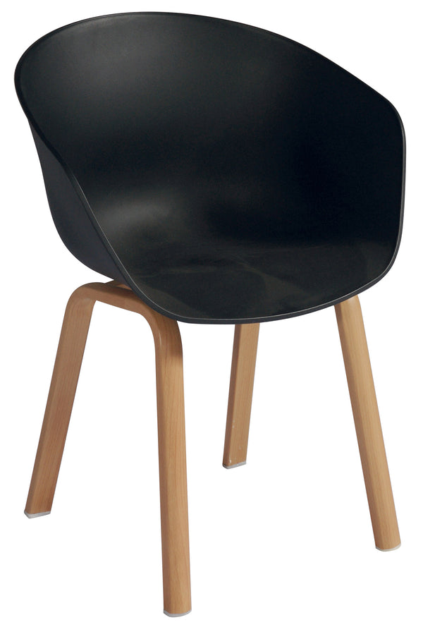 Stuhl 65x51x80 cm aus Polypropylen in Eisen und schwarzem Onyx sconto