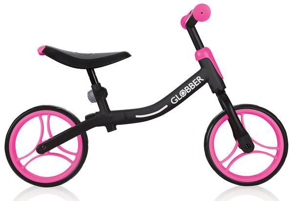 Pädagogisches Fahrrad für Kinder 10" ohne Pedale Globber Go Bike Schwarz und Rosa sconto