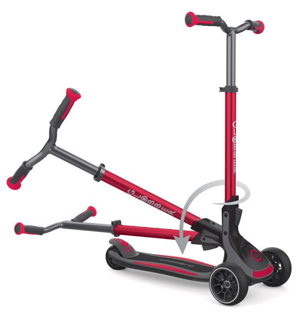 Ausziehbarer und zusammenklappbarer 3-Rad-Roller, max. 100 kg, Globber Ultimum, rot prezzo