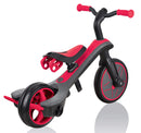 Passeggino Triciclo per Bambini con Maniglione e Tettuccio Globber Explorer Trike 4 in 1 Rosso-9