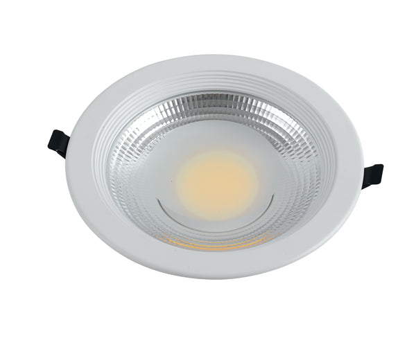 Runder Aluminium-Strahler, Weiß, Niedrige Deckeneinbauleuchte, LED, 20 Watt, warmes Licht, Intec INC-LYRA-20C acquista