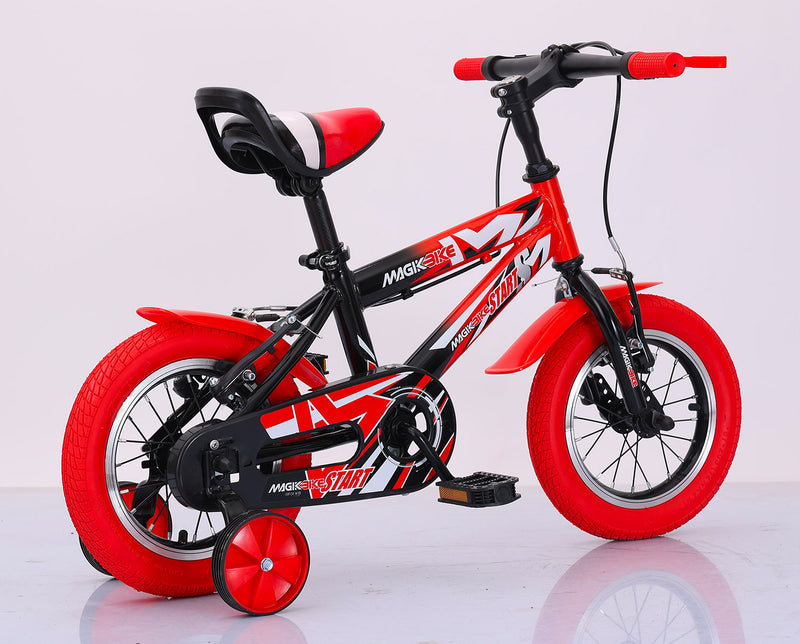 Bicicletta per Bambino 12" 2 Freni V-Brake Magik-Bike Start Pro Rossa e Nera-3