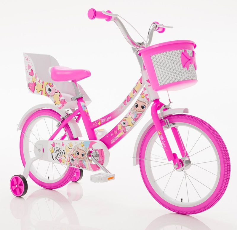 Bicicletta per Bambina 14" 2 Freni Magik-Bike Little Queen Rosa-1