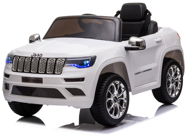 online Elektroauto für Kinder 12V Weißer Jeep Grand Cherokee