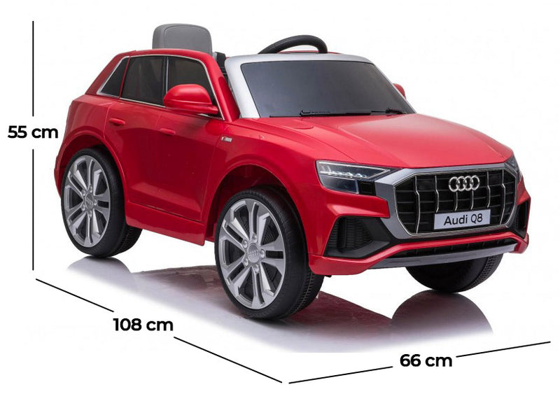 Macchina Elettrica per Bambini 12V Audi Q8 Rossa-5