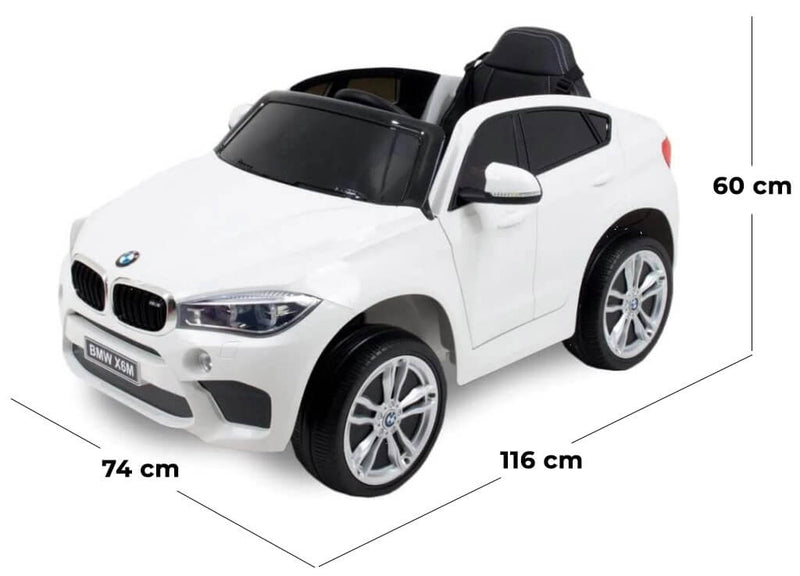 Macchina Elettrica per Bambini 12V BMW X6M Bianco-5