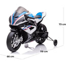 Moto Elettrica per Bambini 12V BMW HP4 Race Bianco-5