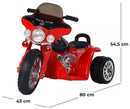 Moto Elettrica Polizia per Bambini 6V Police Rosso-5