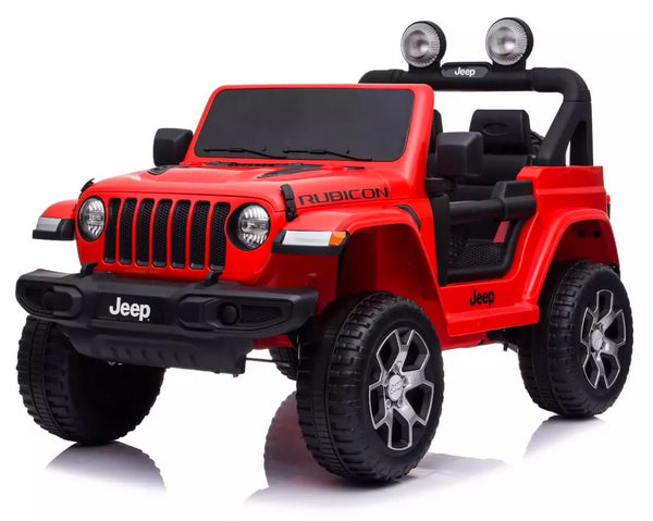 Elektroauto für Kinder 12V 2 Sitze Jeep Wrangler Rubicon Rot prezzo