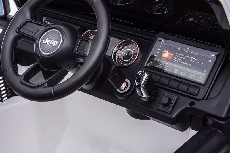 Macchina Elettrica per Bambini 12V 2 Posti Jeep Wrangler Rubicon Nera-10