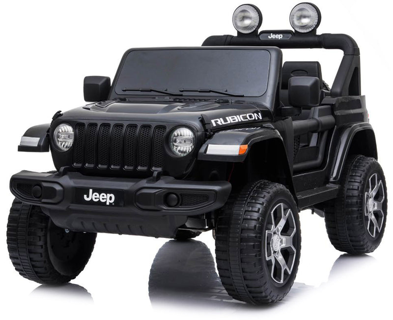 Macchina Elettrica per Bambini 12V 2 Posti Jeep Wrangler Rubicon Nera-1