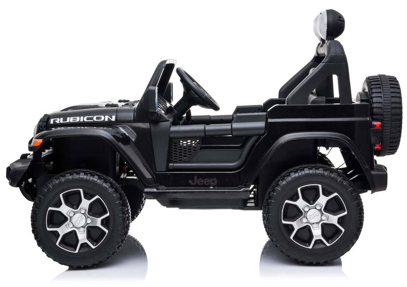 Macchina Elettrica per Bambini 12V 2 Posti Jeep Wrangler Rubicon Nera-2