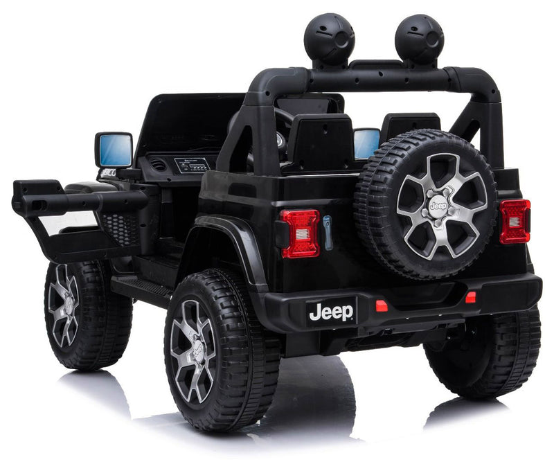 Macchina Elettrica per Bambini 12V 2 Posti Jeep Wrangler Rubicon Nera-7