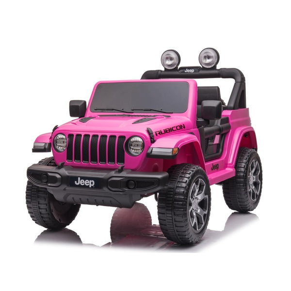Macchina Elettrica per Bambini 12V 2 Posti con Licenza Jeep Wrangler Rubicon Rosa prezzo