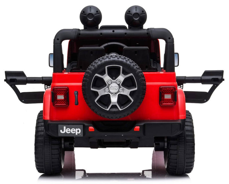 Macchina Elettrica per Bambini 12V 2 Posti Jeep Wrangler Rubicon Rossa-4