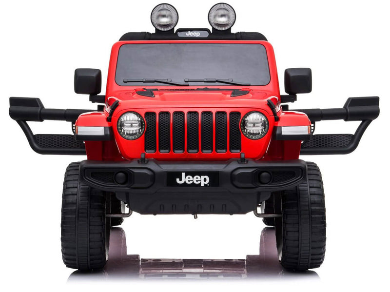 Macchina Elettrica per Bambini 12V 2 Posti Jeep Wrangler Rubicon Rossa-6