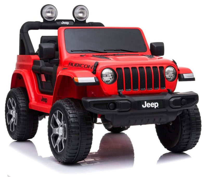 Macchina Elettrica per Bambini 12V 2 Posti Jeep Wrangler Rubicon Rossa-9