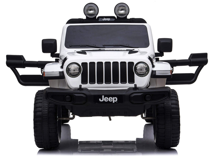 Macchina Elettrica per Bambini 12V 2 Posti Jeep Wrangler Rubicon Bianca-3