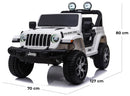 Macchina Elettrica per Bambini 12V 2 Posti Jeep Wrangler Rubicon Bianca-5