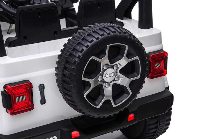 Macchina Elettrica per Bambini 12V 2 Posti Jeep Wrangler Rubicon Bianca-7