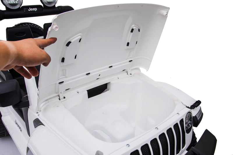 Macchina Elettrica per Bambini 12V 2 Posti Jeep Wrangler Rubicon Bianca-9
