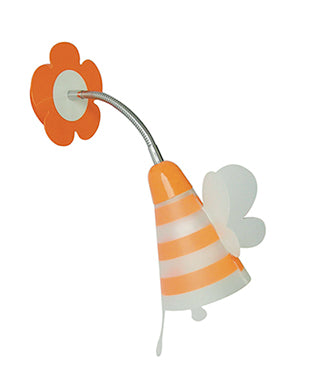sconto Orange verstellbarer Lampenschirm Fairy PVC Wandlampe für Schlafzimmer E14 Environment K-FATINA/AP