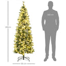 Albero di Natale Artificiale Innevato 180 cm 618 Rami 240 Luci LED Verde-3