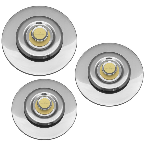 Ventur Magic Cooker Anti-Geruchsdeckel aus Edelstahl, beige, Knopf, verschiedene Größen sconto