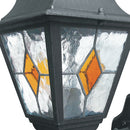 Lanterna Verso Alto Alluminio Nero Oro Diffusore Decorato E27 Intec LANT-PISA/AP1A-2
