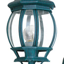 Lanterna Tonda Verso Alto Alluminio Verde Impermeabile Diffusore E27 Intec LANT-SANTIAGO/AP1A-2