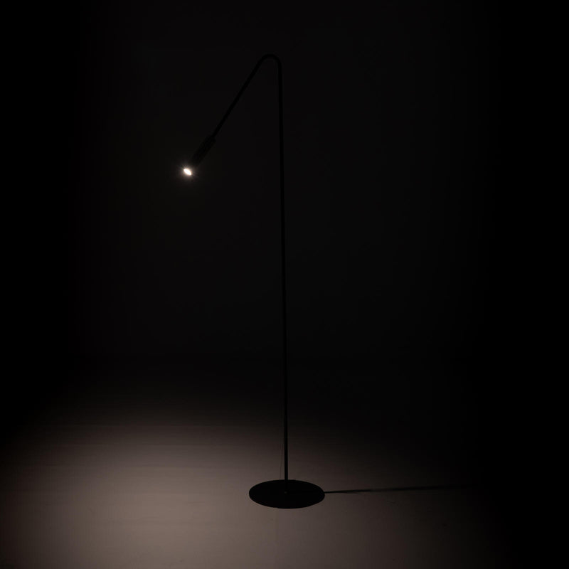 Lampada da Terra a LED 23x23xH145 cm in Metallo Vega Nero-2