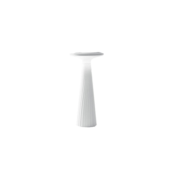 Lampada da Tavolo 13x13x28,5 cm in Policarbonato Vertigo Bianco sconto