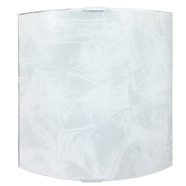 Wandleuchte 1xE27 Silber Rahmen Glasplatte bedruckt weiß E-Energy Lea online