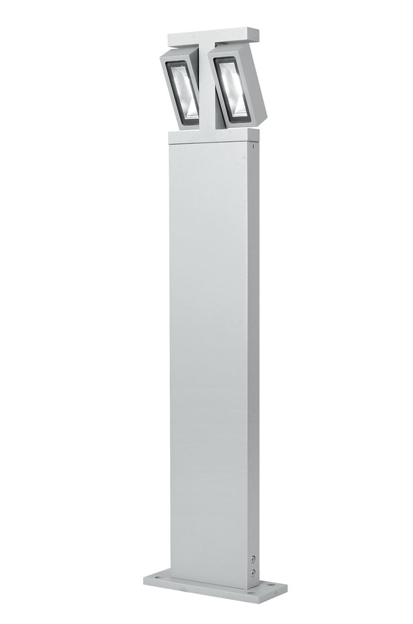 Outdoor Garden Pole Silber Aluminium Zwei verstellbare LED-Leuchten 6 Watt Warmes Licht Intec LED-BETA-P1 prezzo
