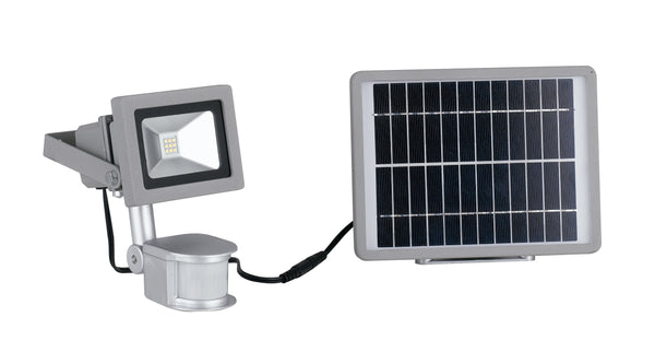 Silberner Projektor mit Sensor und Solarpanel Wasserdichte LED 9 Watt 5000 Kelvin Intec LED-ELIOS-SOLAR acquista