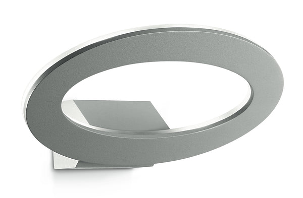 acquista Wandleuchte Ring Aluminium Silber Externe Led 7 Watt Warmes Licht Intec LED-EROS-AP