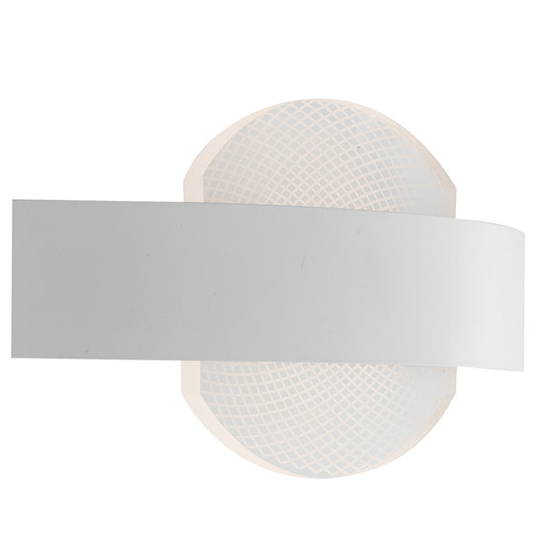 sconto Wandleuchte Weiß Metall Acryl Moderne LED Lampe 10 Watt Natürliches Umgebungslicht LED-ETERNITY-AP