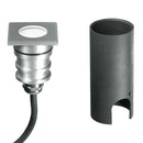 Faretto Calpestabile Quadrato Alluminio Nikel Esterno Led 1 watt Luce Calda Intec LED-IMPACT-Q-1W-2