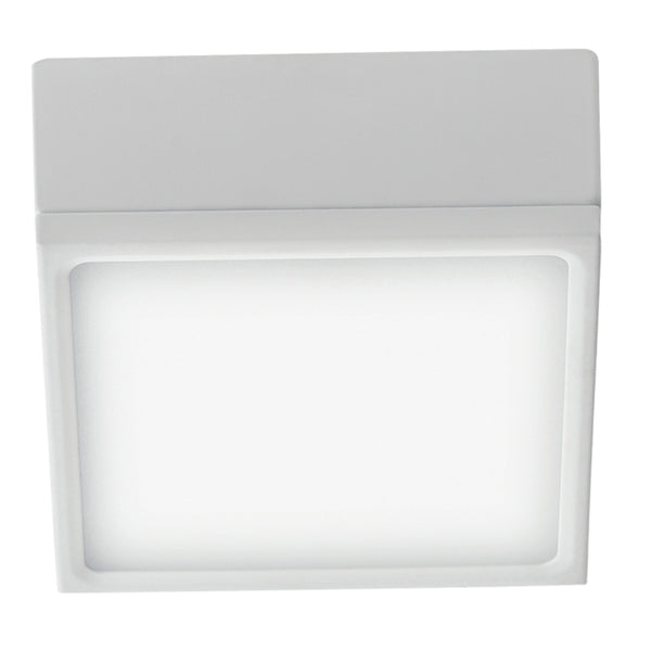online Quadratische Deckenleuchte Geprägtes Weißaluminium Zwischendecke Led 16 Watt Natürliches Licht Intec LED-KLIO-Q11