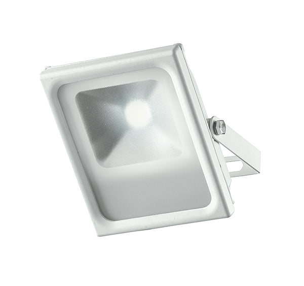 Rechteckiger Projektor aus weißem Aluminium, wasserdicht, LED, 20 Watt, natürliches Licht, Intec LED-KRONOS/20W acquista