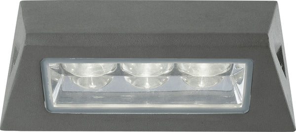 Wasserdichte Wandleuchte aus anthrazitfarbenem Druckguss-Aluminium Externe LED 3 Watt natürliches Licht Intec LED-OSAKA-AP sconto
