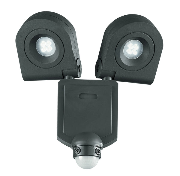 Schwarzer Projektor Zwei verstellbare Lichter mit LED-Bewegungssensor 20 Watt natürliches Licht Intec LED-SHEDAR-S/20W prezzo