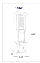Lampada Stradale Alluminio Impermeabile Led 150 watt Luce Naturale Intec LED-VISION-150-4