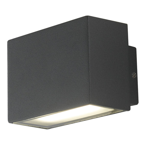 Wandleuchte Aluminium Schwarz Obere und untere Led Lichtaustritt 6 Watt Natural Light Intec LED-W-AGERA-90 online